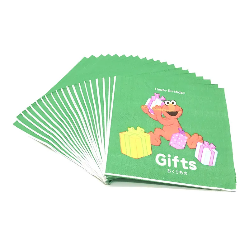 

80Pcs Sesame Street Birthday Party Decorations Kids Boy Disposable Party Supplies Plates Cups Straws Napkins Happy Birthday Set