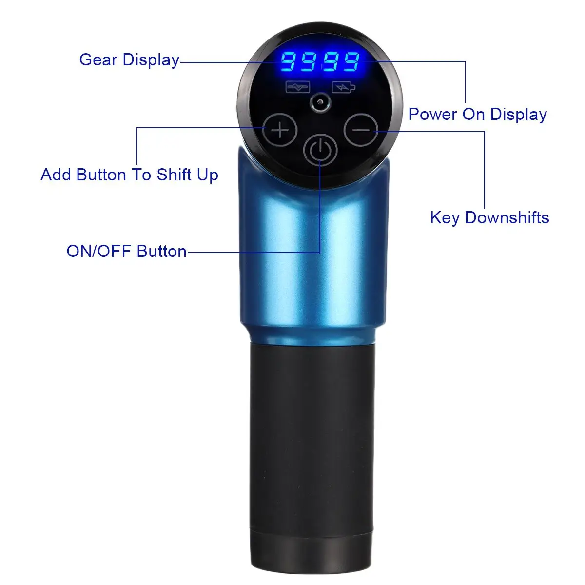 Массажер перкуссионный Электрический с 4 насадками 22/99 Зубцов 7200 об/мин