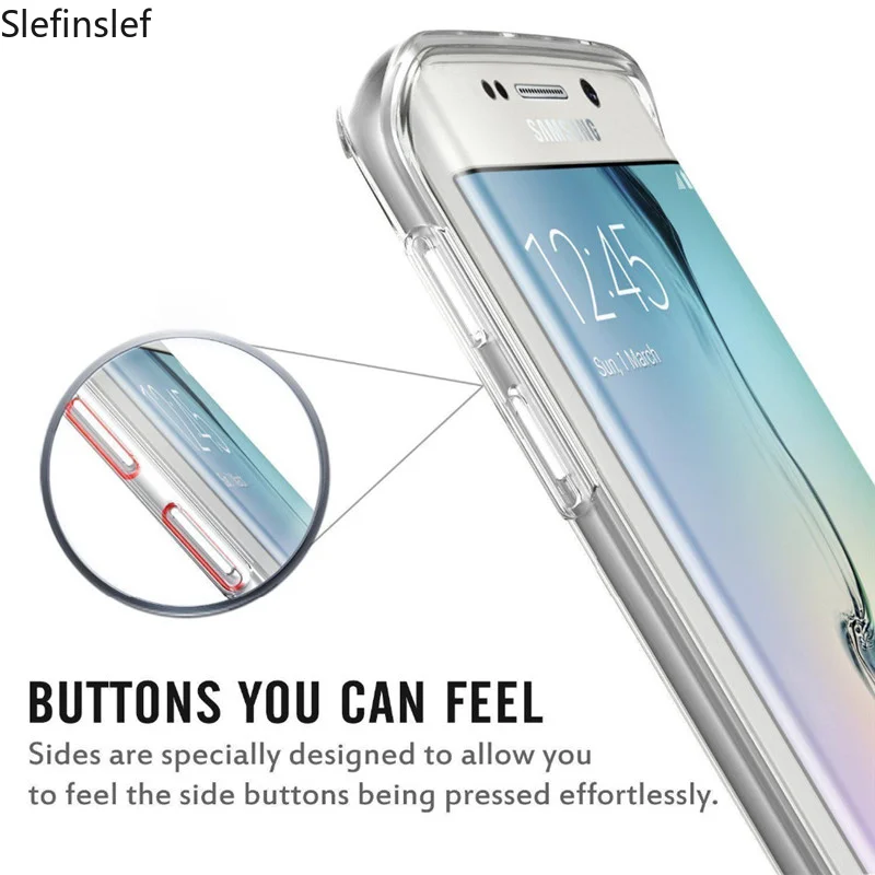 360 двойной силиконовый чехол для телефона Samsung Galaxy S6 S7 Edge S8 S9 Plus A5 A6 A8 A9 J4 J6 M10 M20 M30 A30