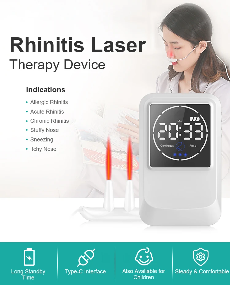 Home Use Personal Healthcare Rhinitis Therapy Bio laser Phototherapy Device Nose Sinusitis Cure Low Frequency | Красота и здоровье