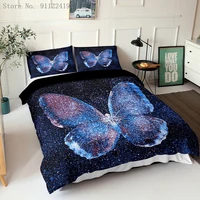 adult duvet cover set 3d printed colorful butterfly comforter 23pcs bedding sets king size single full double bed linen