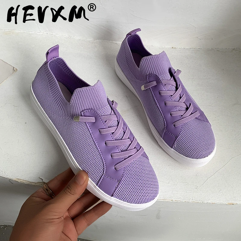 

Женские повседневные туфли, новинка 2021, сетчатые дышащие Лоферы карамельных цветов на плоской подошве, модные спортивные кроссовки на шнур...