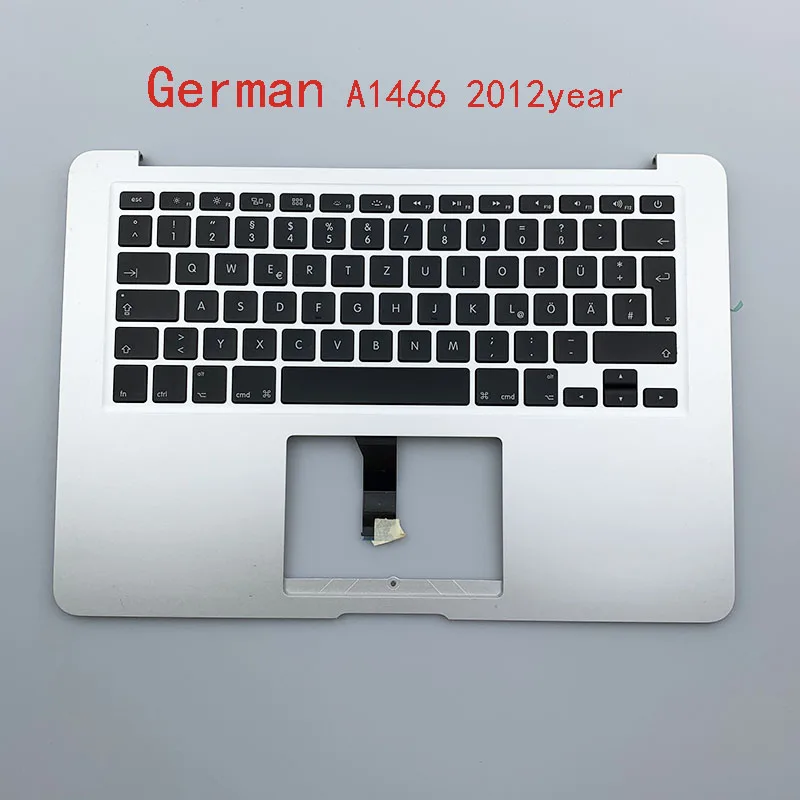 German Б/у A1466 A1465 Топ чехол для Macbook 1" Топ чехол с Великобритании арабский французский Турция Бельгия клавиатура+ Топ чехол+ Подсветка - Цвет: German