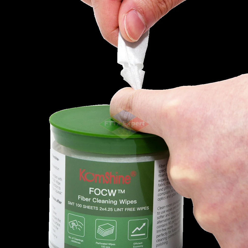 Komshine FOCW optical fiber cleaning wet towel, cleaning time more than 2020 times, cheap, new 600