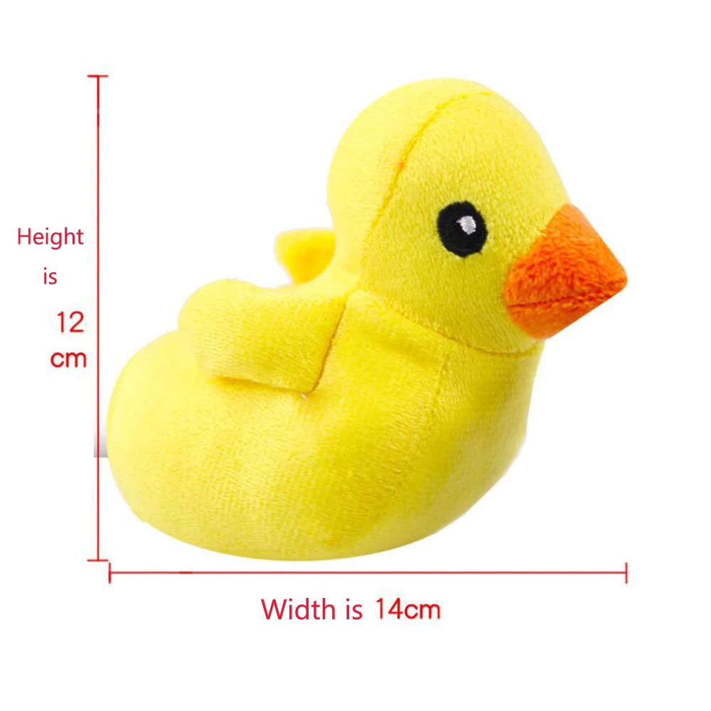1 шт. милая мягкая плюшевая игрушка для домашних животных желтая утка скрипучие