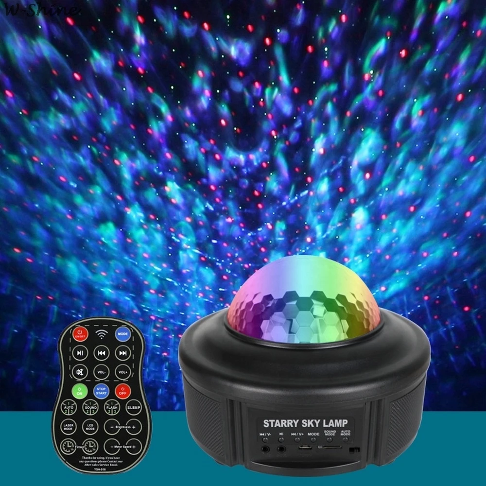 

Colorful Starry Sky Projector Bluetooth USB Voice Control Music Player LED Night Light USB Charging Projection Lamp Kids Gifts