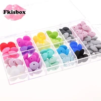 100pcs 12mm6mm silicone flat baby teether lentil bead bpa free newborn teething necklace jewelry diy charming nursing toys care