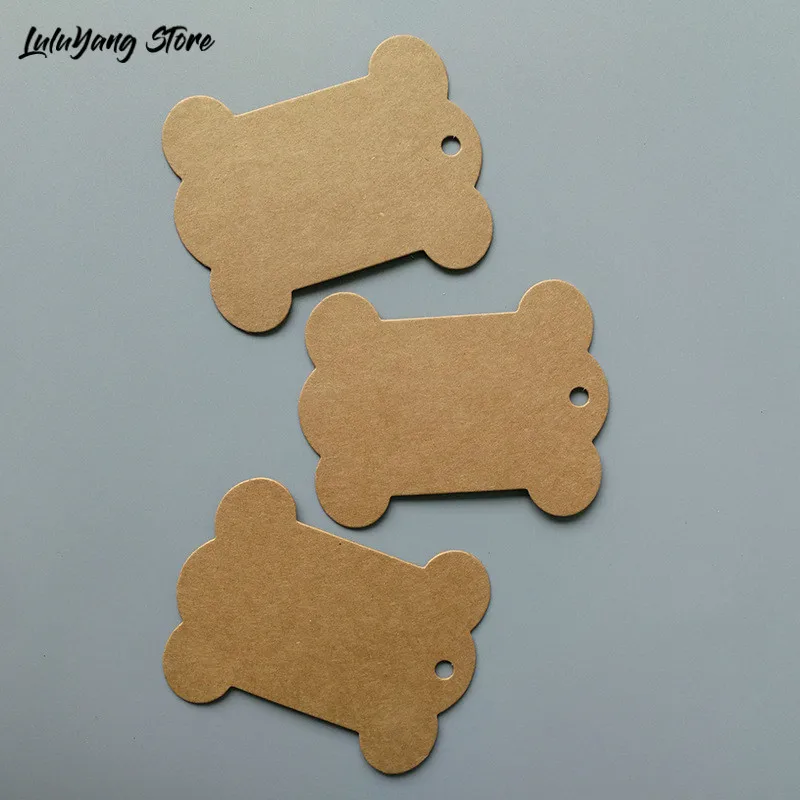 

50 100pcs Kraft Paper Board Card Bobbin Blank DIY ZAKKA Handmade Label Tag Winding Waxed Thread Card Spool Ribbon Reel Organizer