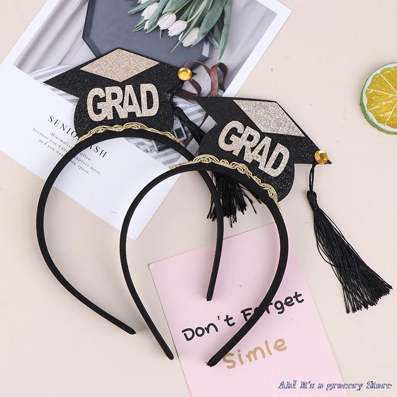 2 шт. Выпускной шляпа Мини с кисточкой на голову ободки для волос стильная повязка