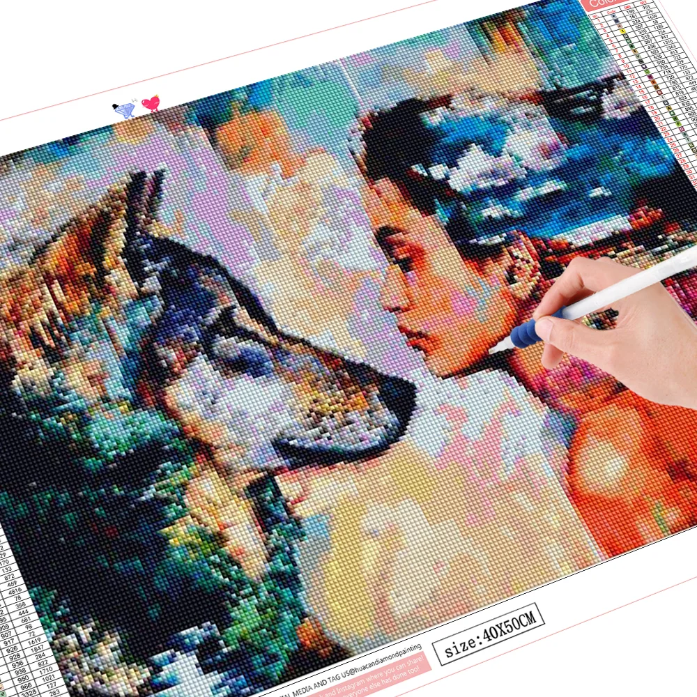 HUACAN 5D алмазная картина лиса украшение для дома Алмазная художественная вышивка