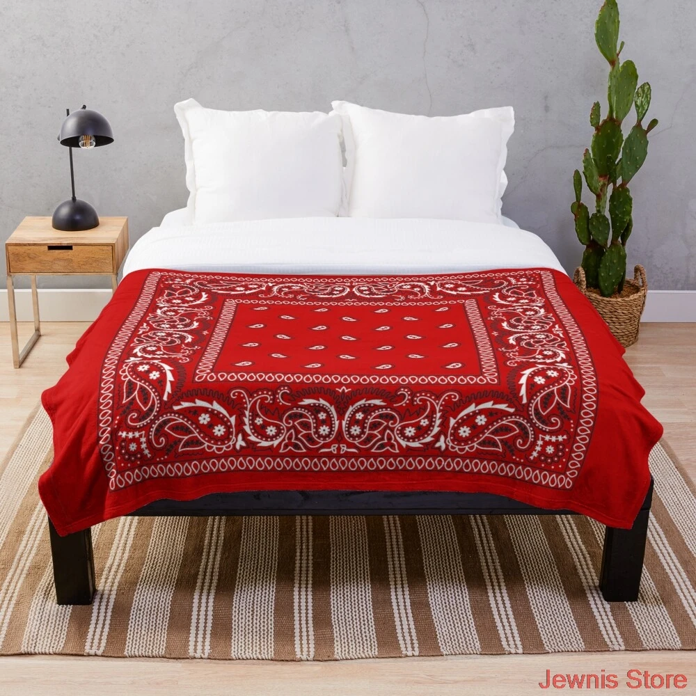

Bandana Rote Decke Super Weiche Druck Familie Auto und Sofa Bett wirft Sommer Büro Quilts