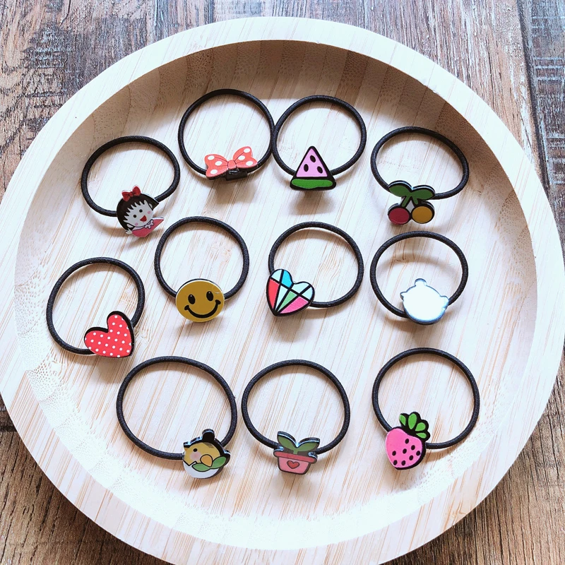20 шт./компл. девушек разноцветные Мультяшные животные резинкой рот резинка для