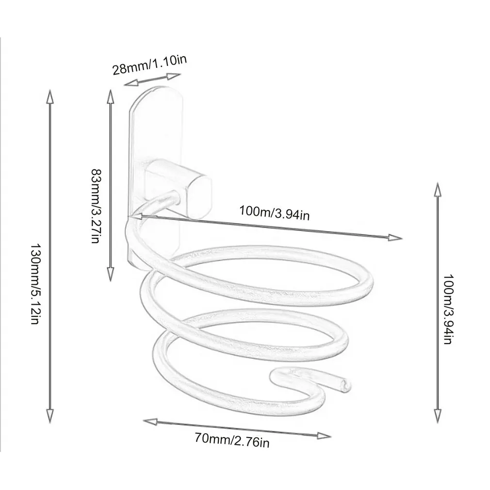 

Bathroom Hair Dryer Holder Hair Care Tool Holder Wall Mount Bathroom Organizer High Temperature Resistant Hair Dryer Holder