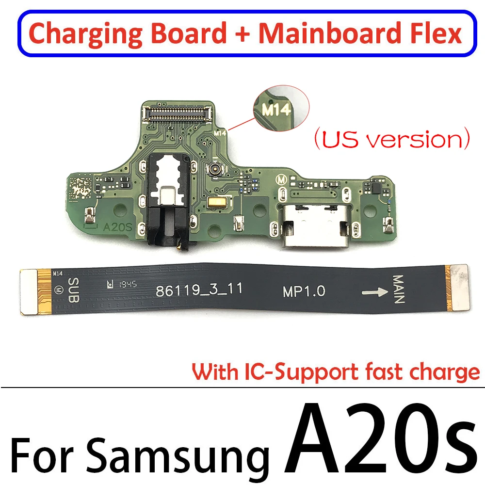 USB Charging Port Dock Board Connector Main Motherboard Flex Cable For Samsung Galaxy A10S A20S A30S A21S A31 A41 A51 A71 | Мобильные
