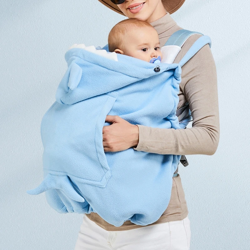 

Baby Carrier Cover Hooded Stretchy Cloak Multifunctional Baby Cartoon Cloak Windproof Newborn Thicken Warm Stroller Cover