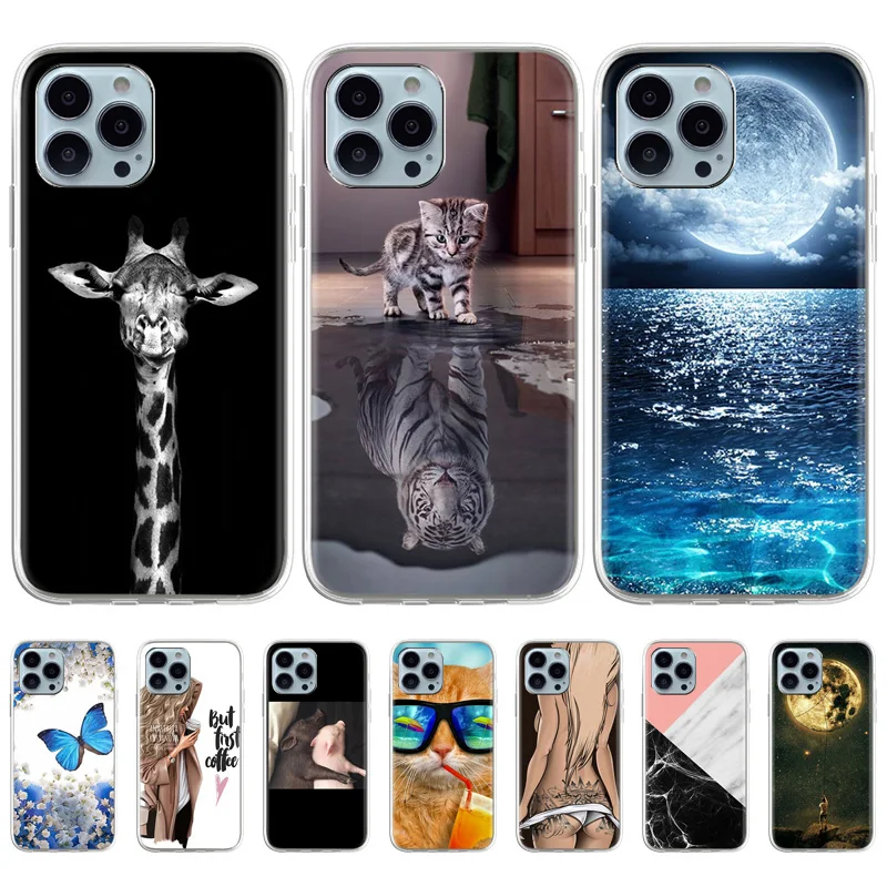 

Animal Pattern Case For Iphone 13 Pro Max Case Flower Case On Iphone 11 12 Pro XS Max XR 7 8 6 Plus 13 12 Mini 5S SE 2020 Cover