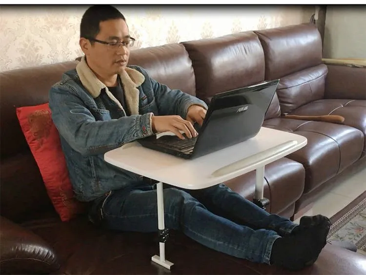 

Package Mail Comfortable Home Bed Bedside Table Large Desktop Notebook Computer Desk Ultra-low Base Can Lift Move Fall To The Gr