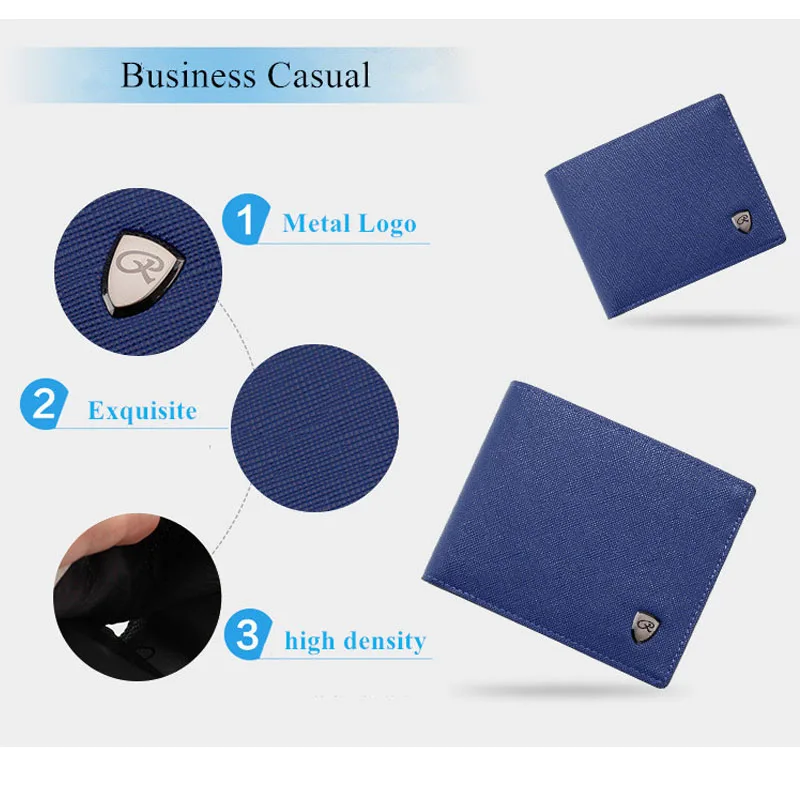 

Men's Wallet Money Bag Solid Color Leather Business Short Wallet Famous Vintage Male Wallets Purse Female Money Clip Wallet