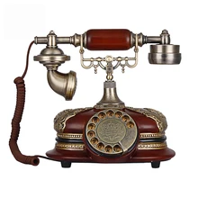 Retro Rotary Landline Phone for Home, Vintage Antique Home Phone Old Fashion Office Telephone Decorative Phone for Home Office