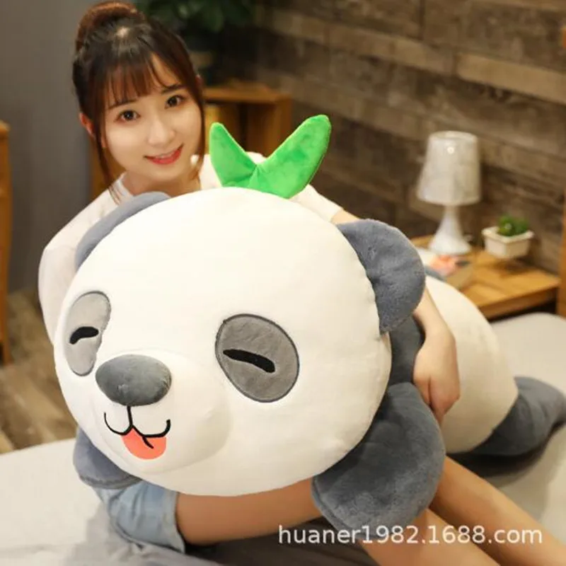 Бамбуковый лист гигантская панда плюшевая игрушка милая кукла мультяшное