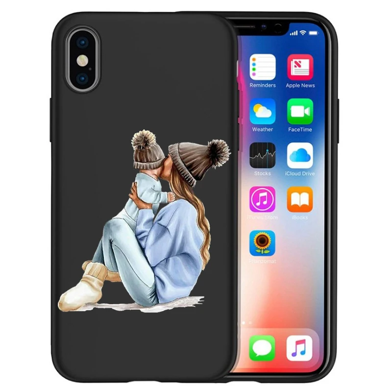 Для iPhone 11 Pro Чехол для малыша и мамы Из двух предметов девочек Одежда папы чехол