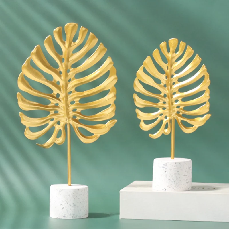 Золотые украшения Ginkgo Biloba легкие металлические листья поделки деревянная основа