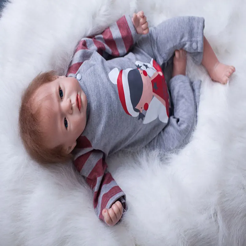 Детские куклы 50 см имитация из силикона Reborn Baby Doll игрушки реалистичные