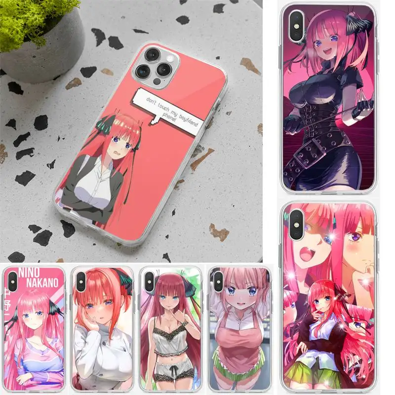 

Nakano Nino Anime Cute Girl Phone Case Suitable For Iphone Se 5 6 6 S 7 8 Plus Xr X Xs Max 11 12 13 Mini Pro Max