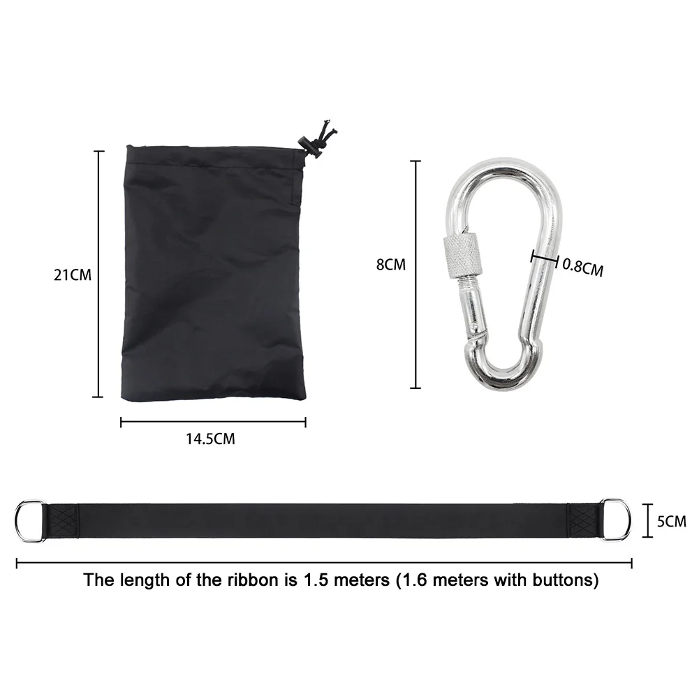 Удлинитель для парка портативный привязанный с Карабин Висячие дерево лента