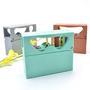 Для стоматологической дезинфекции Endo держатель файлов Box автоклав стерилизатор чехол для инструментов для ухода за полостью рта случайный цвет 10 отверстий