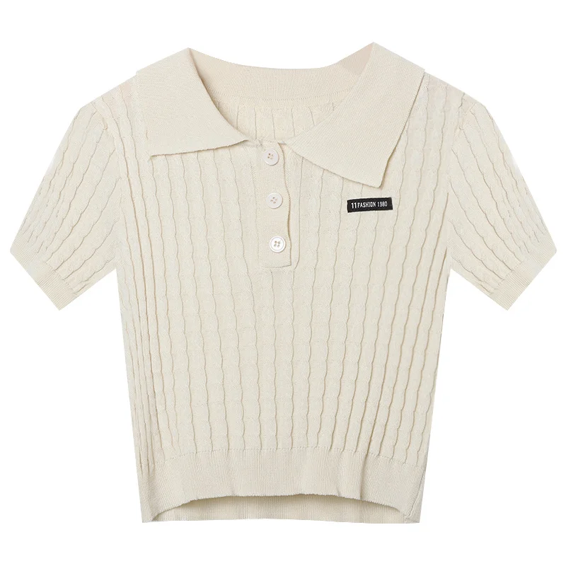 Женская футболка с V-образным вырезом и коротким рукавом женский тонкий свитер