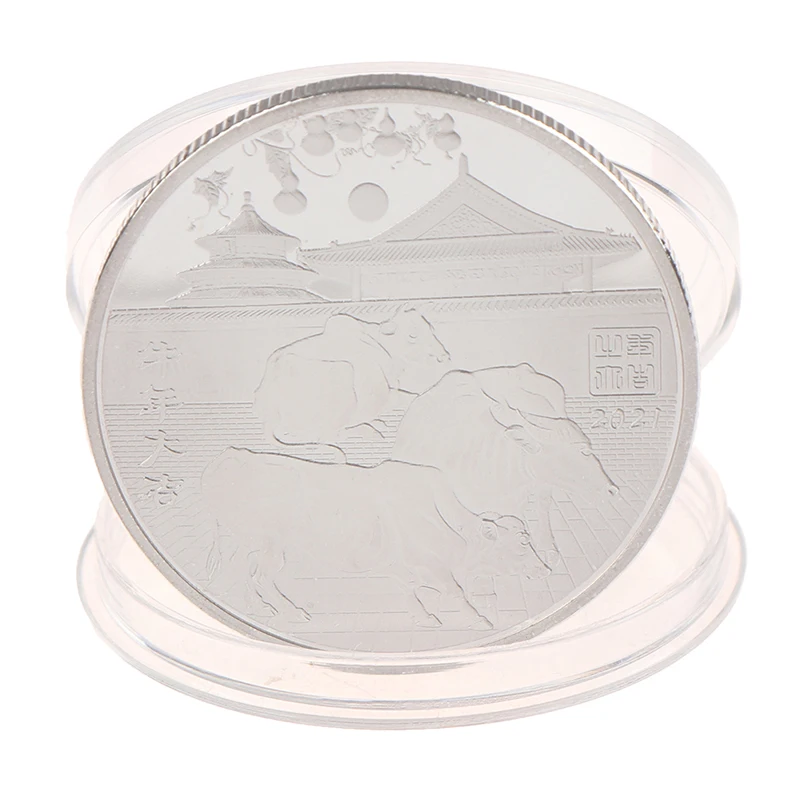 

1Pc New Year Coin Twelve Zodiac Ox Commemorative Coins For Collection Gift