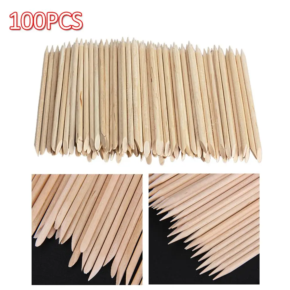 100 шт. деревянные лопатки для удаления кутикулы|Пушеры кутикулы| |
