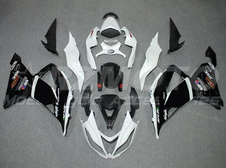 

Injection New ABS Whole Fairings Kit For kawasaki Ninja ZX-6R ZX6R 2013 2014 2015 2016 2017 2018 Bodywork set Nice black white