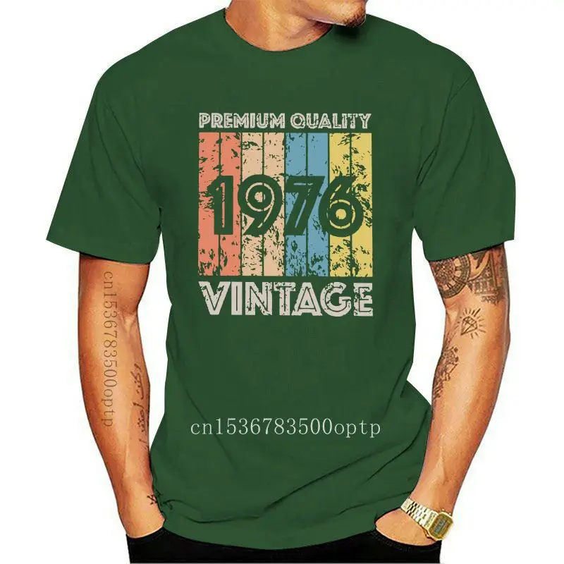 

Unique 1976 Vintage Retro T-Shirt Men Crewneck 100% Cotton T Shirt 43rd Birthday Gifts 43 Years Old Tee Summer Clothes Plus Size