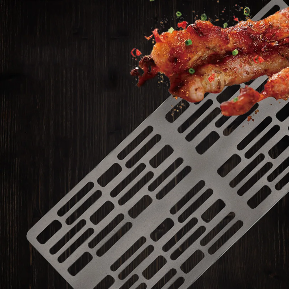 

Titanium Alloy Camping Baking Tray Ultralight BBQ Tool Portable Picnic Grill Home Barbecue Travel Outdoor Bake Tool Dropshipping