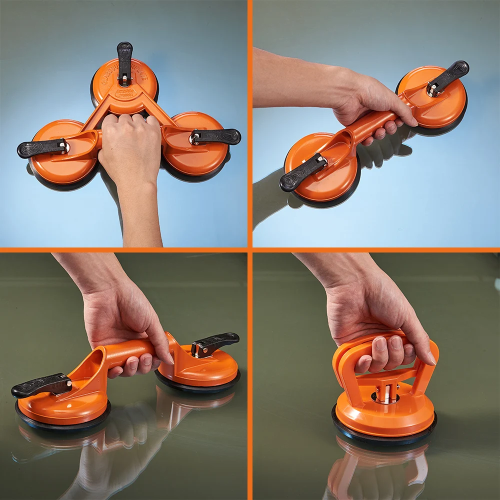

QHTITEC Vacuum Glass Suction Cup Strong Magnetic Suction Spring Gripper 50/100/120KG Mirror Glass Granite Sucker Lifting Tool
