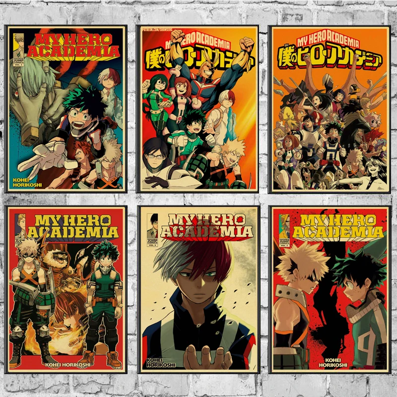 

Japanese Anime My Hero Academia Canvas Painting Wall Art Nordic Posters and Prints Wall Pictures for Living Room Decoration