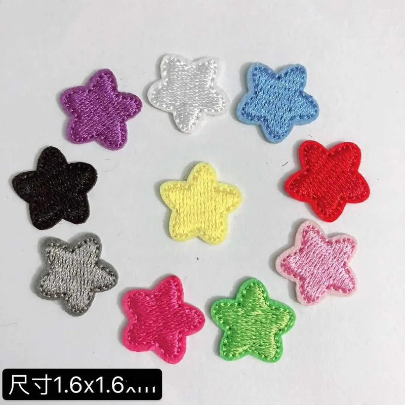 

100pcs/lot Small Star Embroidery Patches Kids Clothing Decoration Sewing Accessories Crafts Diy Iron Heat Transfer Applique