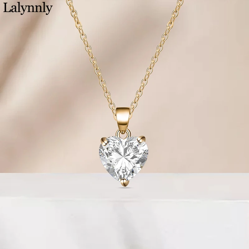 Ожерелье Lalynnly с золотым кубическим цирконием ожерелье чокер со стразами в форме