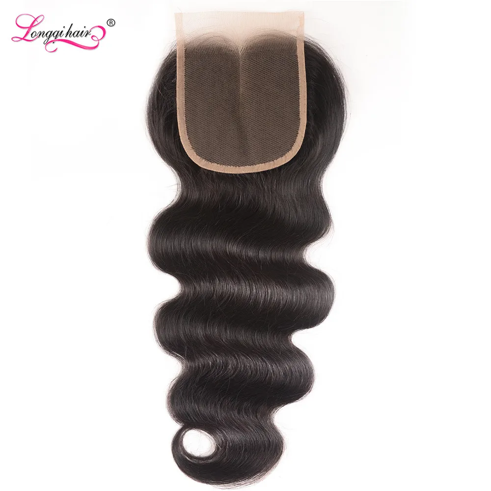 Longqi hair малазийские прямые WaveLace закрытие 4x4 кружева плотность 120% натуральный Цвет Remy человеческие волосы 10-20 дюймов