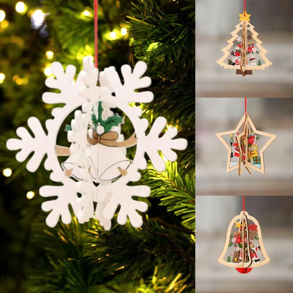 

4Pcs Christmas Pendants Excellent Practical Realistic Looking for Bedroom Xmas Tree Ornaments Hanging Ornaments