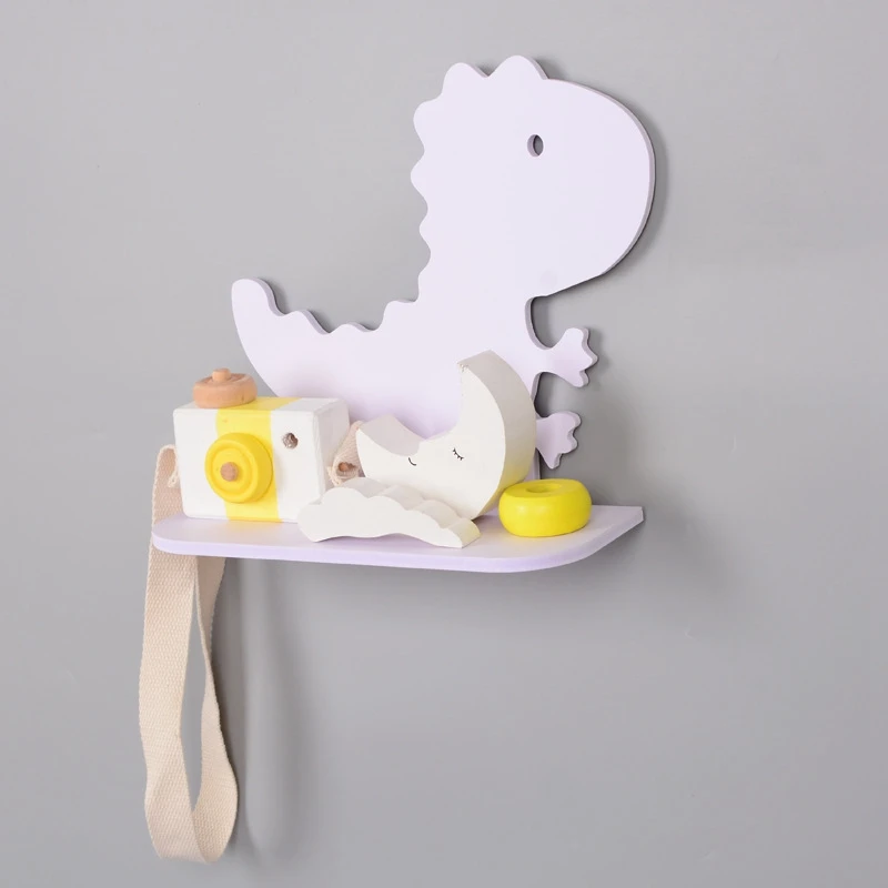 

Wall Decor PVC Dinosaur Shelf Rack Clapboard Animal Wall Shelves PVC Density Wall Hanger for Children Room Decoration