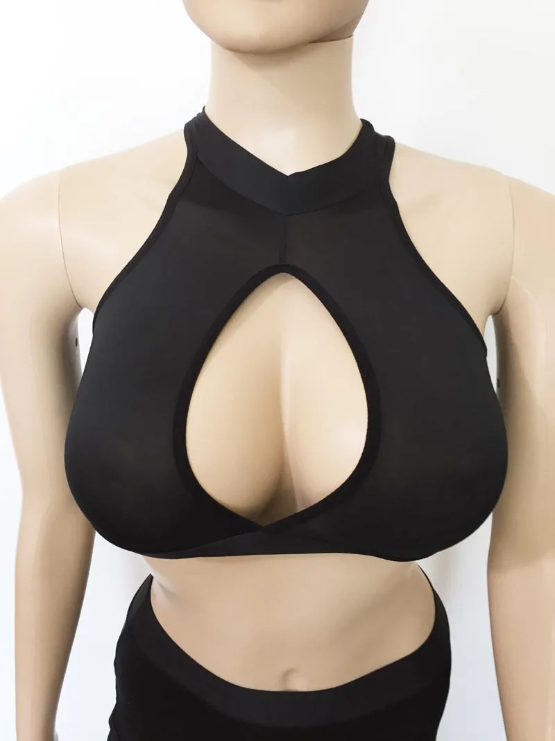 

Женский костюм для танца на шесте, сексуальная шелковая блестящая майка-бандо с микро-мини-юбкой, офисный костюм для женщин