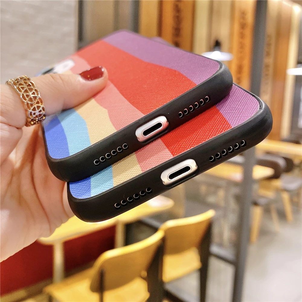 Чехол для Huawei Honor X10 5G 30 Pro 30s V30 PRO 8C 9A 8X 9 LITE Y5P Y6P Y7P Y8P Y5 Y6 Y7 Y9 2018 2019 Rainbow Handba | Мобильные
