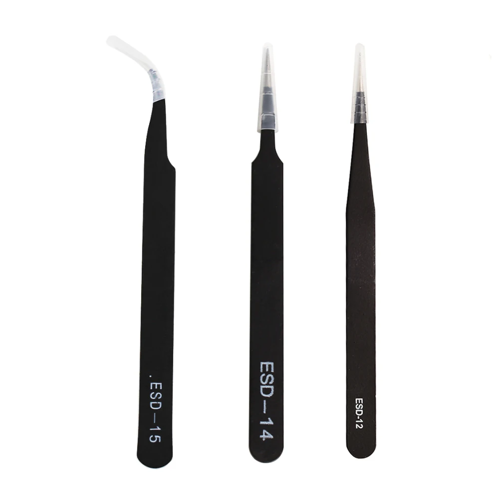 

Stainless Steel ESD Anti-static Tweezers Tool Repair Pick Bird's Nest Species Precision Eyelash Grafting Special Tips