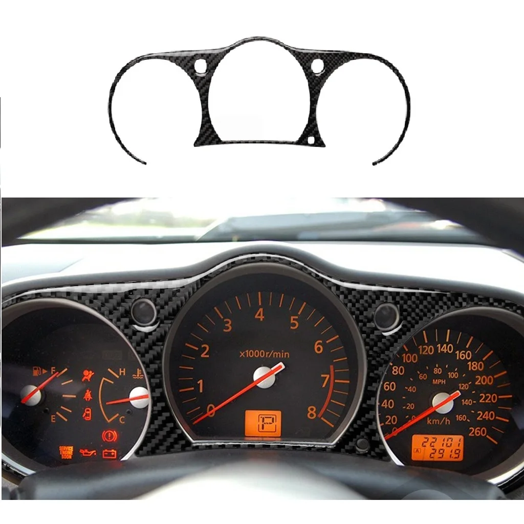 

Fit For Nissan 350Z Z33 2003-2009 Speedometer Surround Frame Carbon Fiber Sticker Instrument Trim Modified Car Accessories
