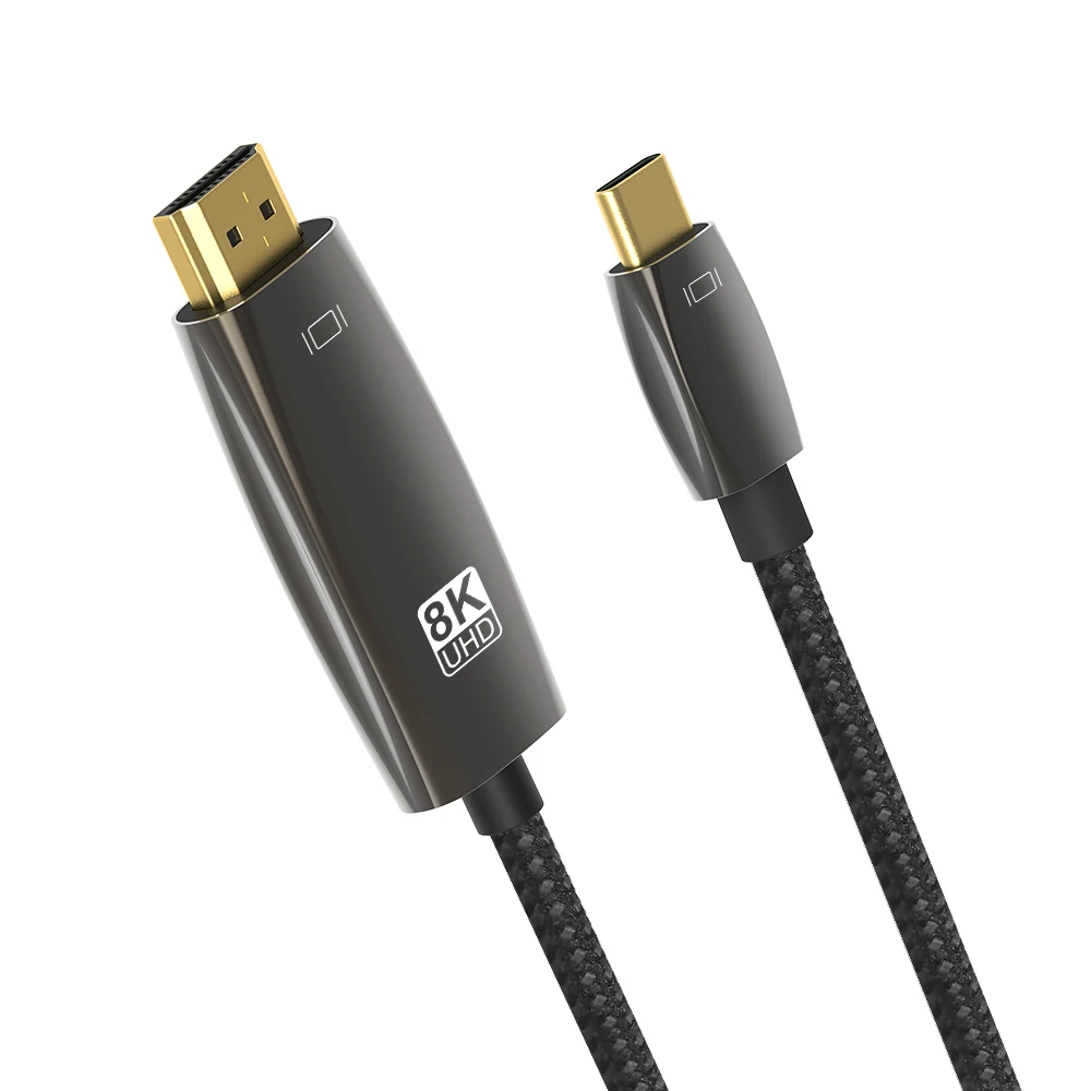 Кабель 8K @ 30 Гц 4K 120 USB C Type-C к HDMI-совместимый кабель из цинкового сплава версия HD для