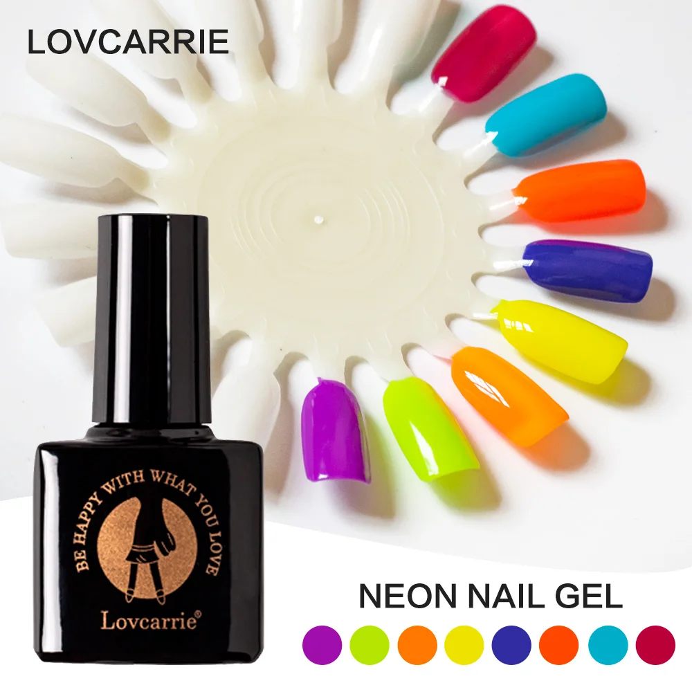 LOVCARRIE неоновый цвет УФ гель лак для ногтей Гель светодиодной сушки Декоративный