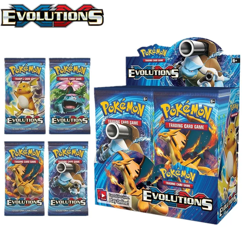

324 шт. Эволюций Pokemon Xy в Voorraad! Карта игра усилитель пакет коллекция эволюции Коллекционная карта игра игрушка